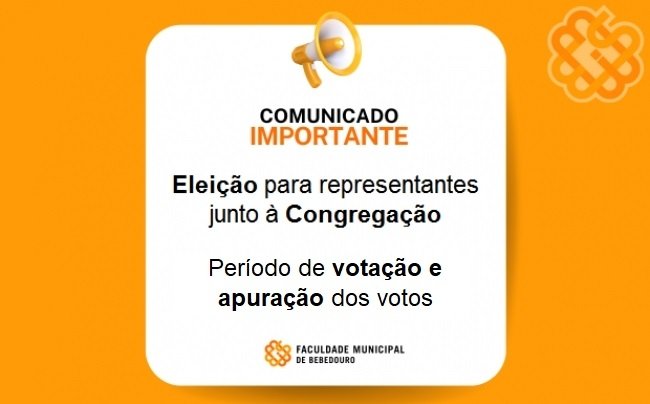 Processo Eletivo da Congregação: Período de votação e apuração dos votos